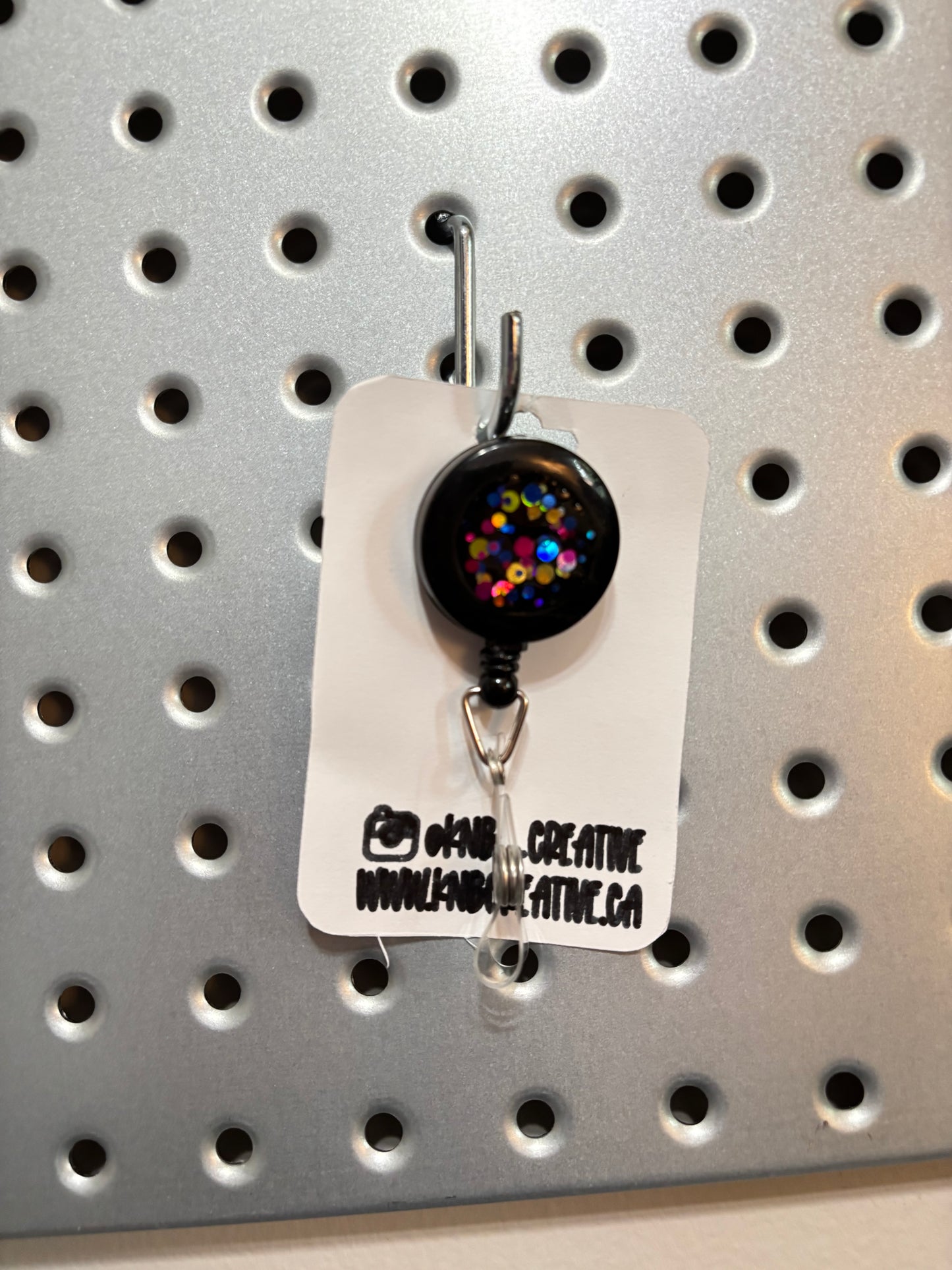 Glitter Resin Badge Reel