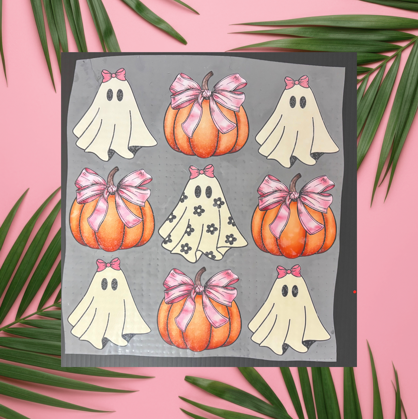Ghosts & Pumpkins w Pink Bows