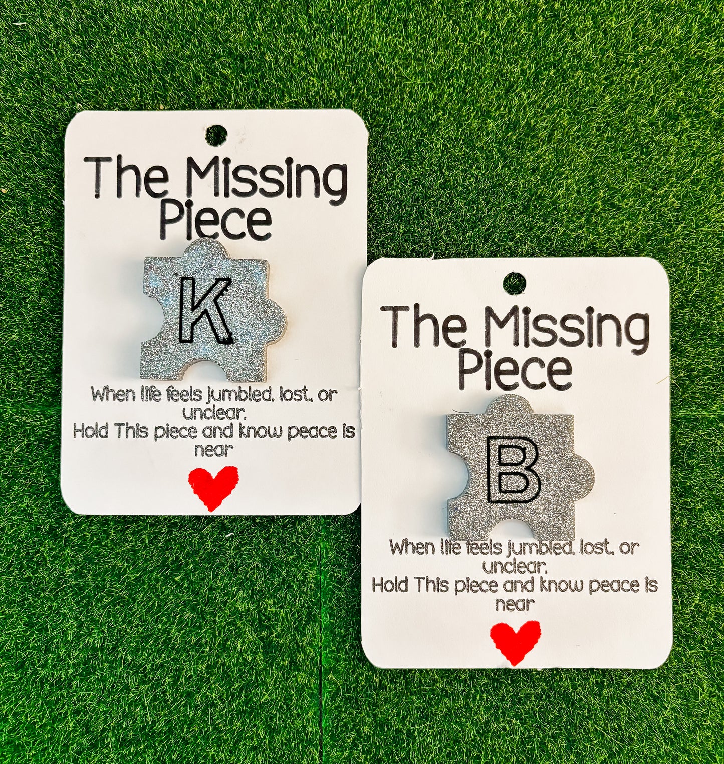 The Missing Piece - Silver Letters