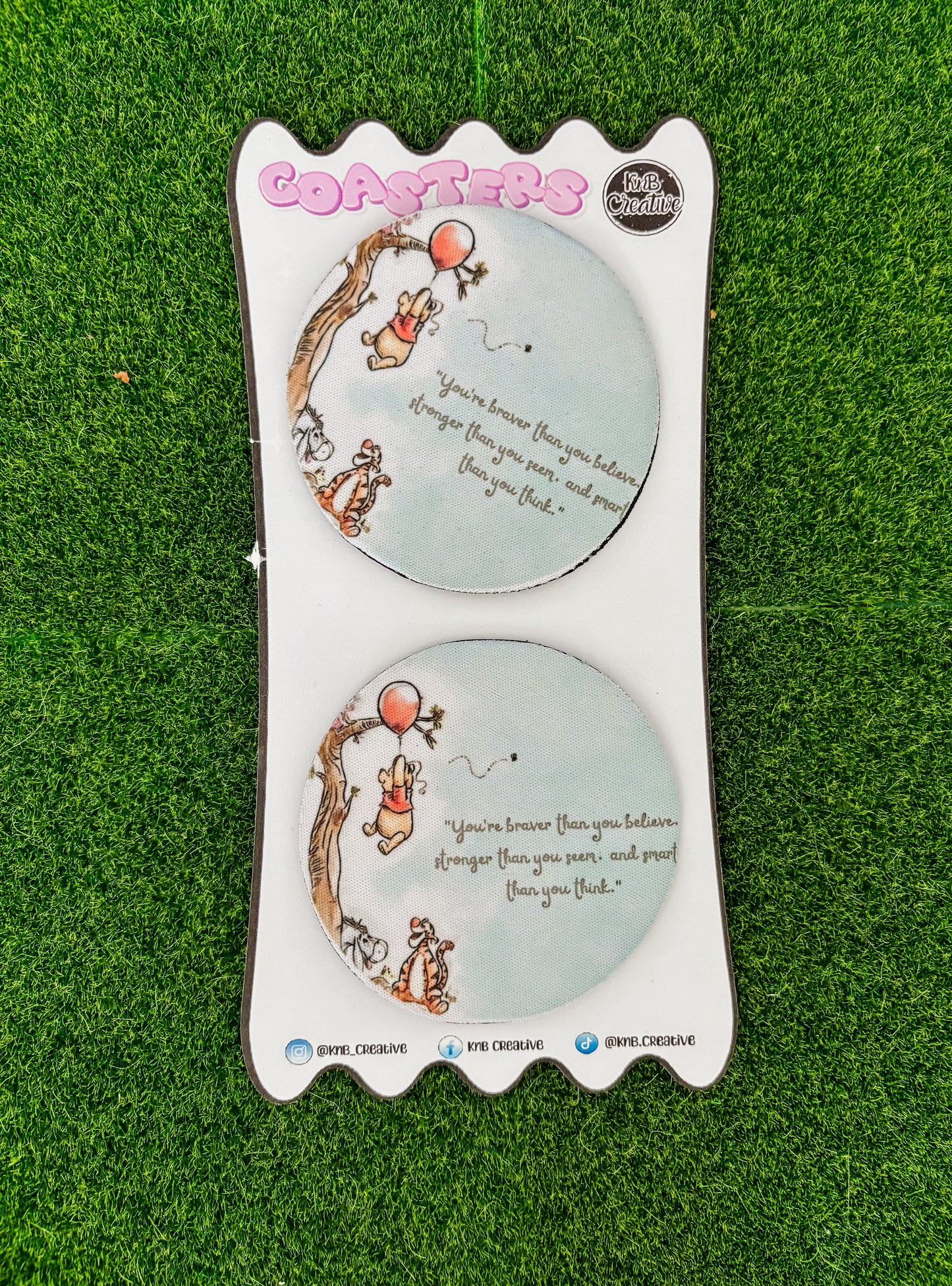 Winnie Quote Small Circle Coasters