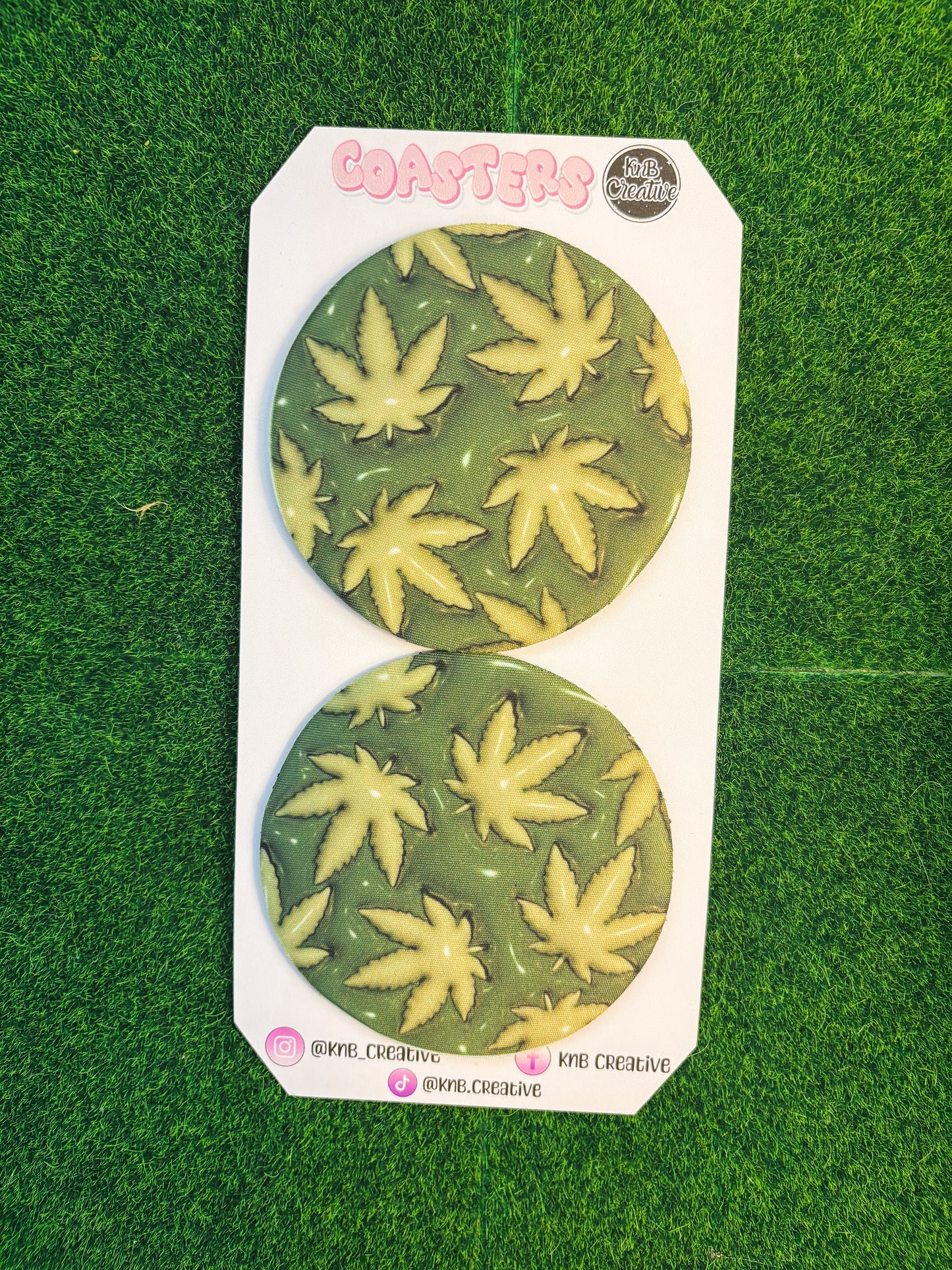 3D Puffy 420 Small Circle Coasters