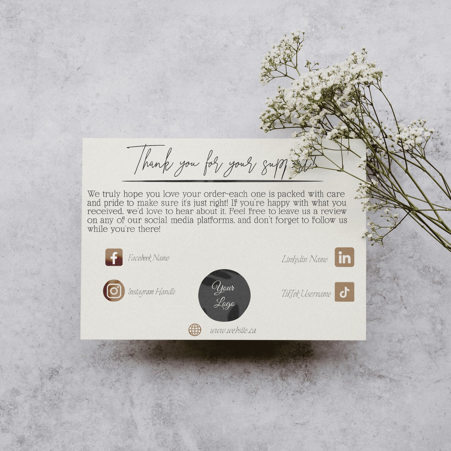 Hello Customer - Thank You Cards