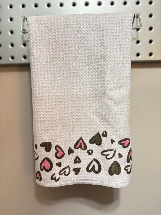 Hearts Tea Towel