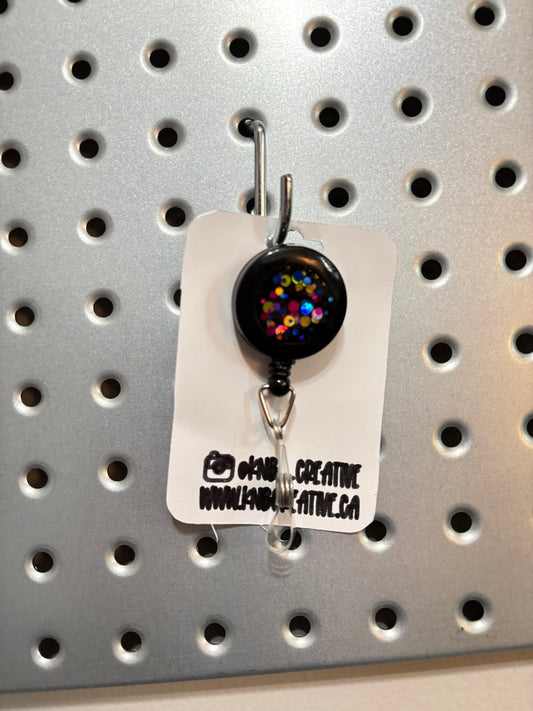 Glitter Resin Badge Reel