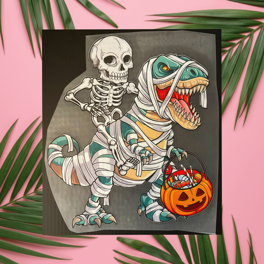 Skelly on T-rex
