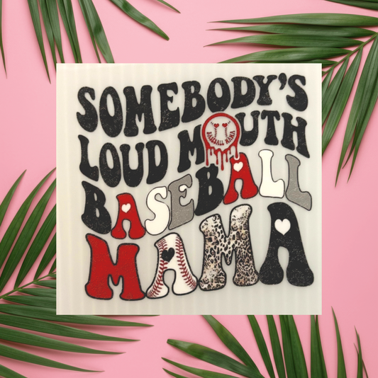 Loud Mouth Baseball Mama (Koozie/Pocket)