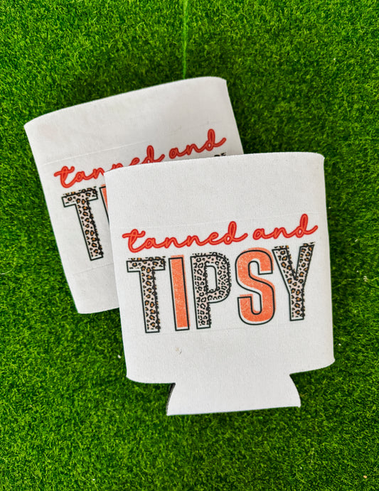 Tanned & Tipsy Koozie