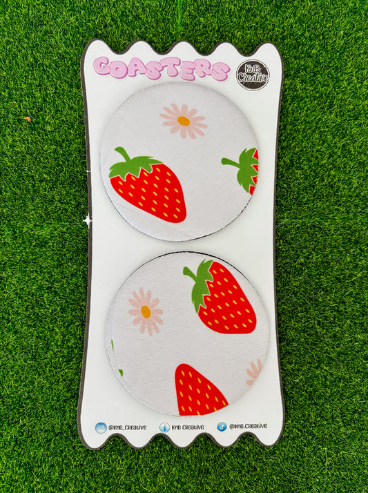 Strawberry Small Circle Coasters