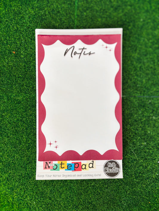 Burgundy Notepad