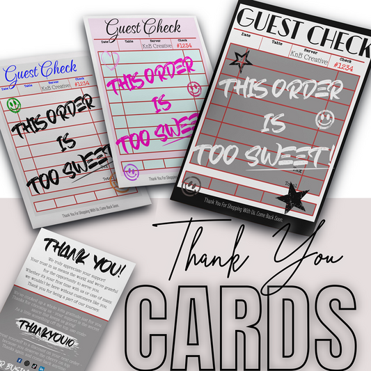 Guest Check - Thank You Cards