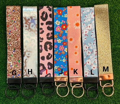 Faux Leather Wristlet Keychains