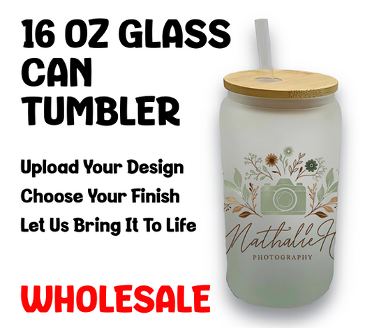 16oz Glass Can Tumbler - Wholesale
